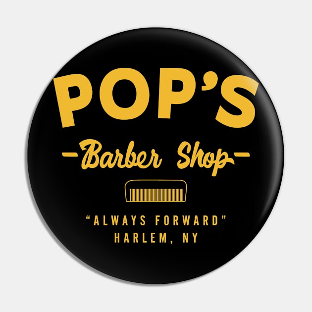 Pop's Barber Shop Pin by BlackActionTeesOnDemand