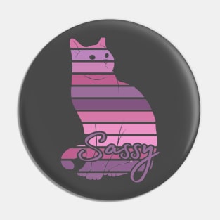 Purple Cat Art Pin