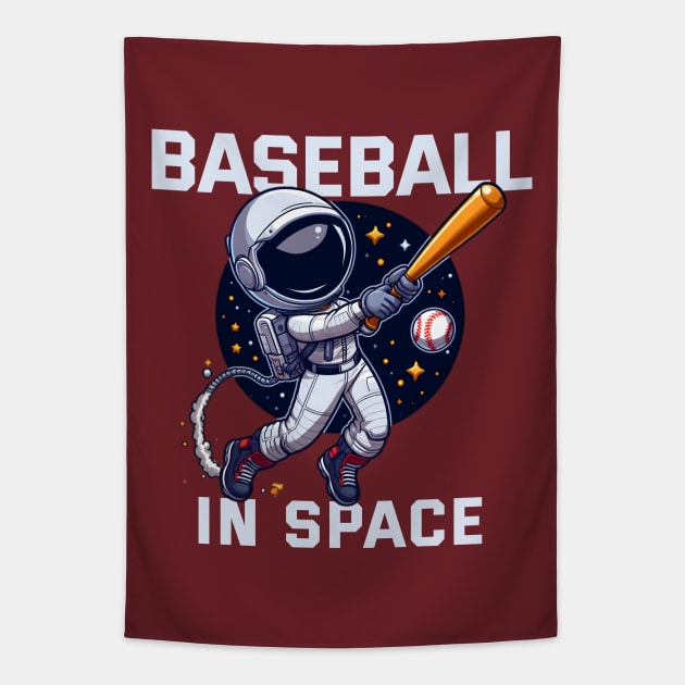 Baseball Space - Play with Astrooo Tapestry by mirailecs