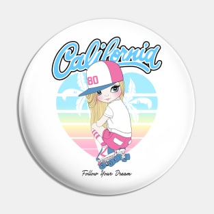 California Girl Pin