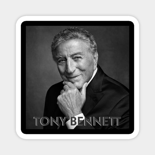 Tony Bennett old man singer portrait Magnet by KOTYA