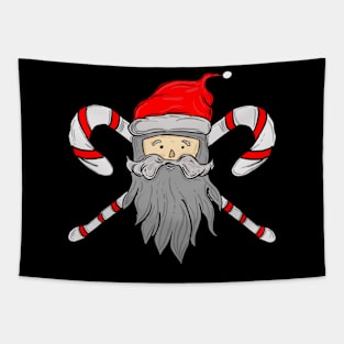 Santa with Christmas Stick Tapestry