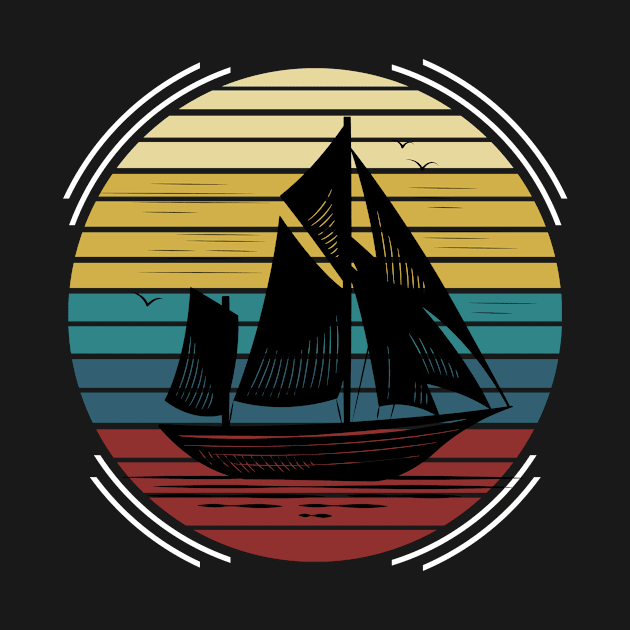 Retro Sailboat Gift Sailing by shirtsyoulike