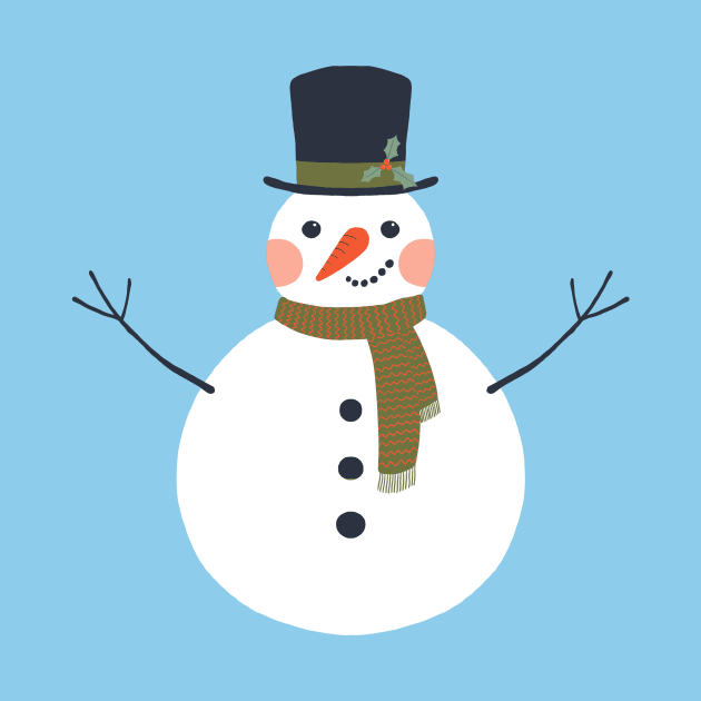 Cute snowman in a Top Hat - holiday design by Cecca Designs by Cecca