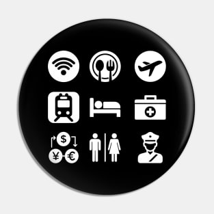 Travel Icon Speak White Pin