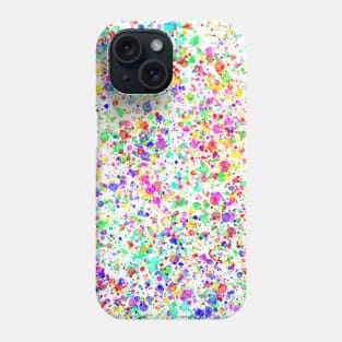 Abstract multi coloured paint splatter effect Phone Case