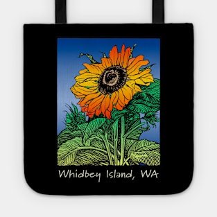 Whidbey Island Washington Sunflower Garden Art Tote