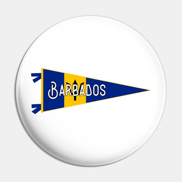 Barbados Flag Pennant Pin by zsonn