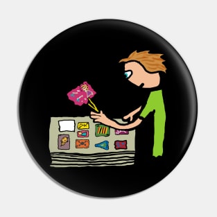 Stamp Collecting Pin