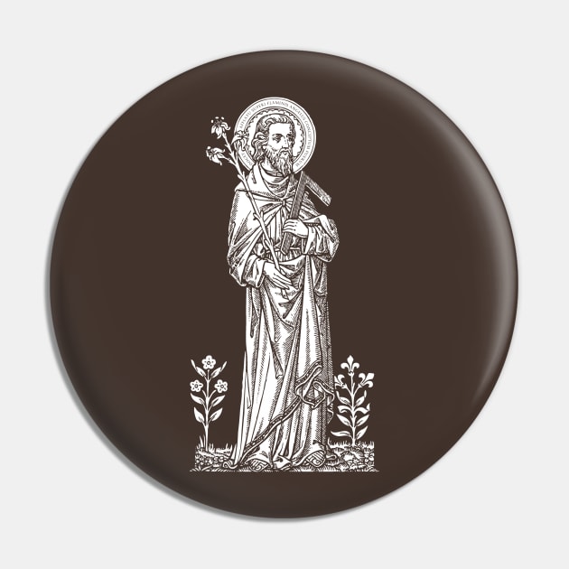 St. Joseph - chocolate brown bkg Pin by DeoGratias