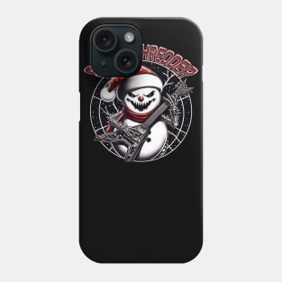 Creepy and Metalhead Christmas Snowman Phone Case