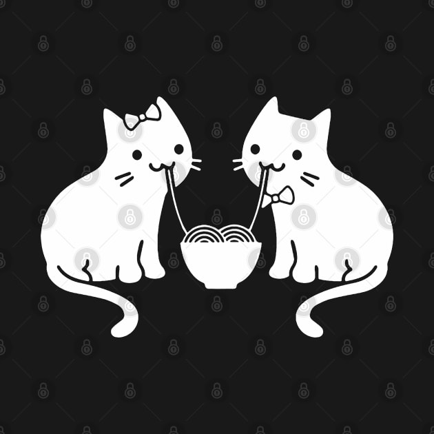 Cute Cat Eating Ramen With Girlfriend by mrGoodwin90