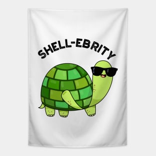 Shell-ebrity Funny Celeabrity Tortoise Pun Tapestry