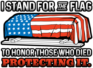I Stand for the Flag to Honor Those Protecting It Magnet