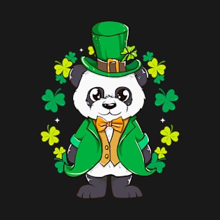 St Paddys Panda Cute St Patricks Day Bear T-Shirt