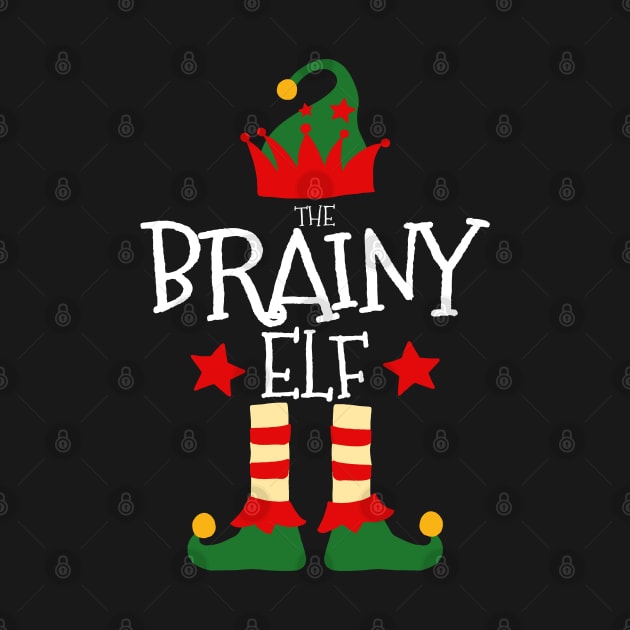 Brainy Elf Matching Family Group Christmas Party Pajamas by uglygiftideas