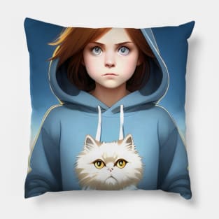 anime cat girl manga lovers Pillow