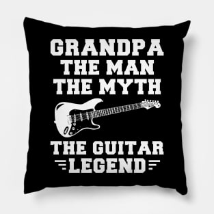 Grandpa, the Guitar Legend - Strumming Laughter into Life! Pillow