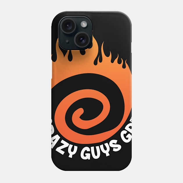 Crazy Guys Grill Flame White Phone Case by radbadchad