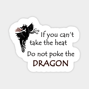 Funny Don't Poke the Dragon Tee Magnet