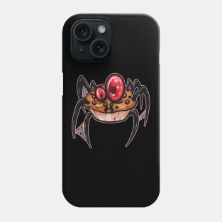 Muffin Spider with Spiderweb Scary eyes costume Halloween Phone Case