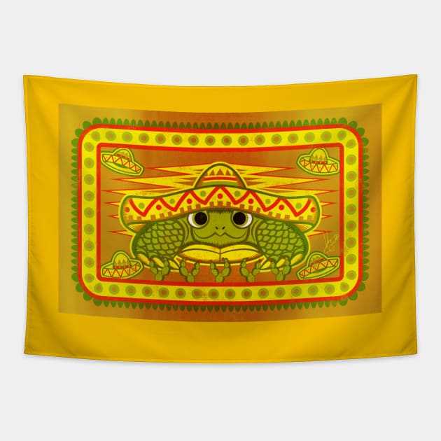 Sombrero Turtle Tapestry by VicNeko