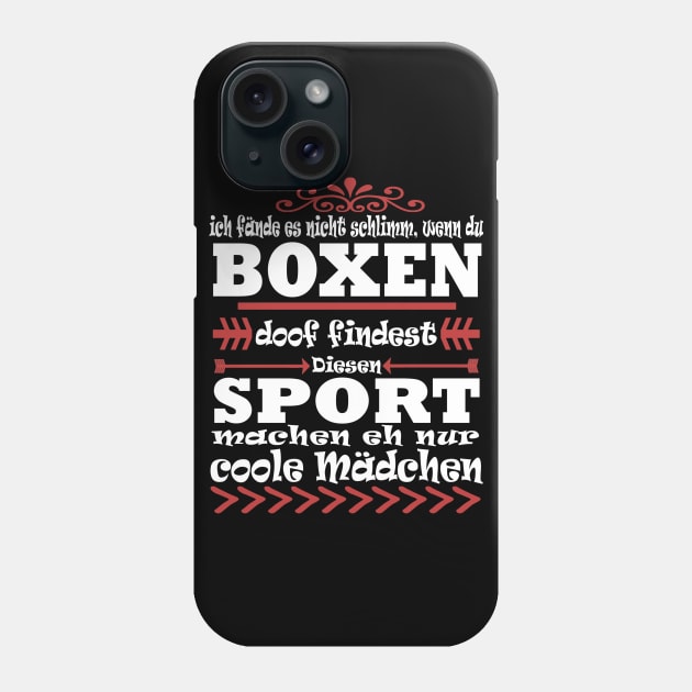 Boxen Mädchensport Hobby Geschenk Boxhandschuhe Phone Case by FindYourFavouriteDesign