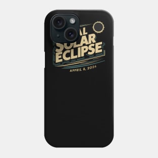 Total Solar Eclipse - 3D Text Style Phone Case