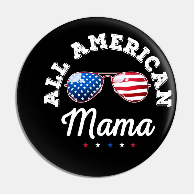 All American Mama Gift Women Mom 4th of July Pin by Studio Hues