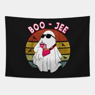Well Spooky Season Cute Ghost Halloween Costume Boujee Boo-Jee Tapestry