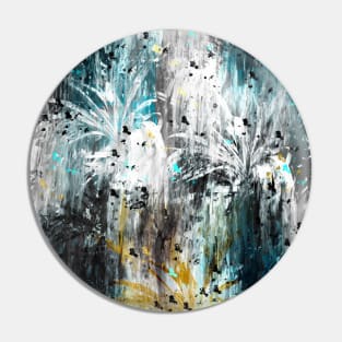 Cyan fireworks abstract Pin