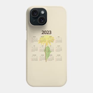 2023 PRINTABLE CALENDAR, 2023 Monthly Planner, floral monthly Calendar, Phone Case