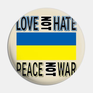 IN SUPPORT OF THE PEOPLE OF UKRAINE - FLAG OF UKRAINE DESIGN FOR STICKERS, HATS Pin