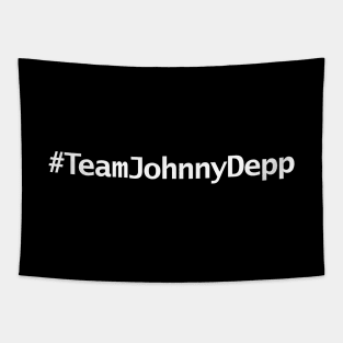 Team Johnny Depp Hashtag Minimal Typography White Text Tapestry