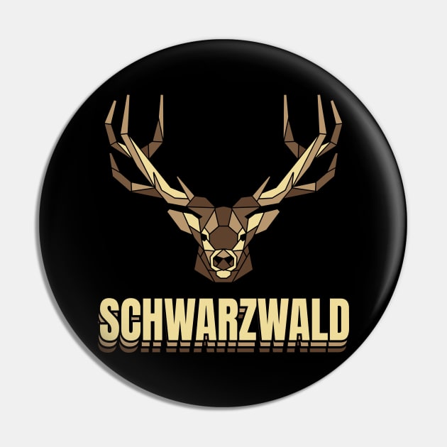 Schwarzwald Hirsch Geweih Low Polygon Schwaben Pin by Foxxy Merch