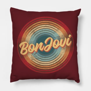 Bon Jovi Vintage Circle Pillow