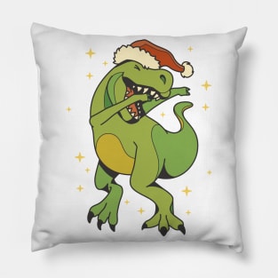 Christmas T Rex Dab P Pillow