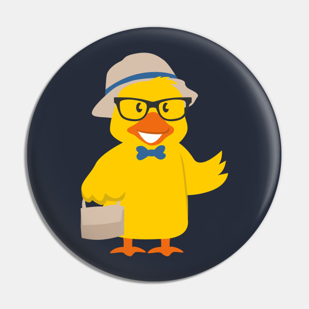 Cute Nerdy Duck in Glasses - Cute Ducky - Pin | TeePublic Cute Nerdy Duck in Glasses - Cute Ducky - Pin | TeePublic