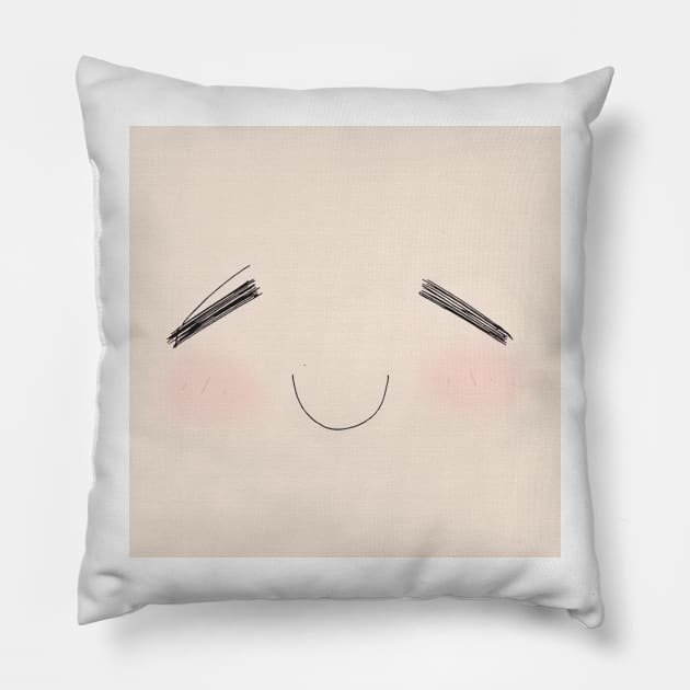 Yuru Camp Nadeshiko Kagamihara face Pillow by the-Bebop