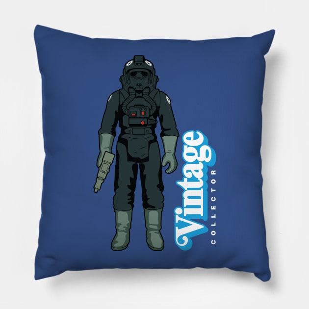 Vintage Collector - Buckethead action figure Pillow by LeftCoast Graphics