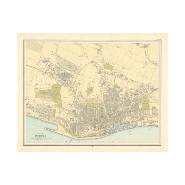 Old Dundee Scotland Map (1912) The City of Discovery Vintage Atlas by Bravuramedia