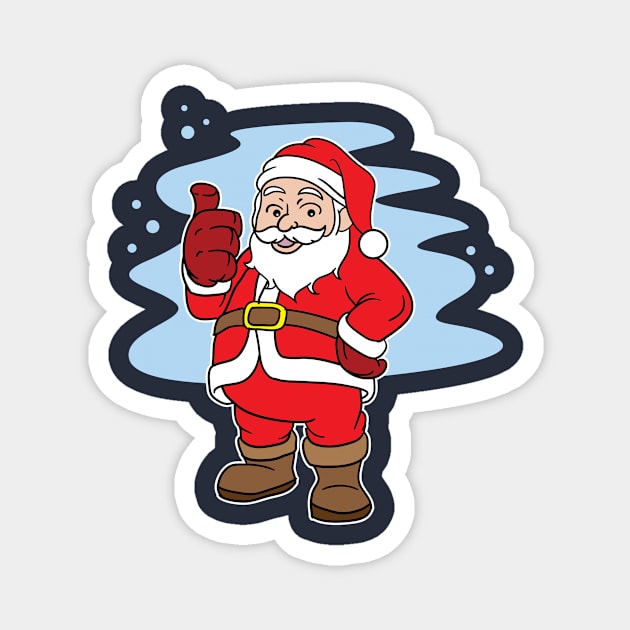 Santa Clause Thumbs Up Magnet by HBfunshirts