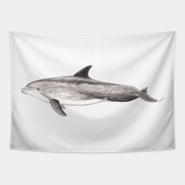 Bottlenose dolphin Tursiops truncatus Tapestry by chloeyzoard