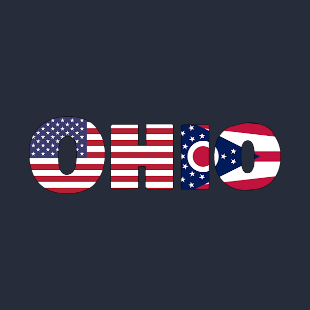 Ohio State flag/ American flag logo by ElevenGraphics