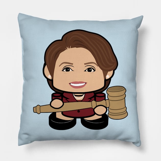 Ms. Speakosi POLITICO'BOT Toy Robot (Gavel) Pillow by Village Values