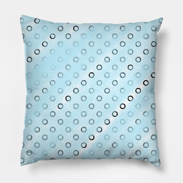 Sky blue watercolor circle pattern Pillow by Artistic_st