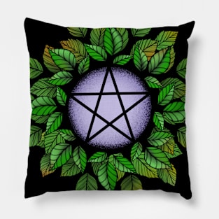 Leafy Lilac Pentagram T-Shirt Pillow