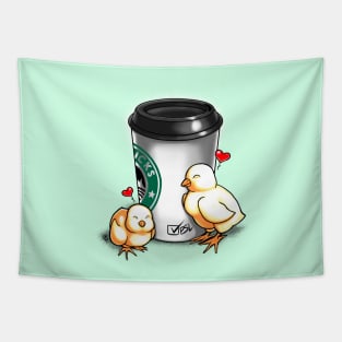 Chicks Love Pumpkin Spice Lattes Tapestry