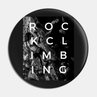 Rock Climbing Woman Monotone Pin