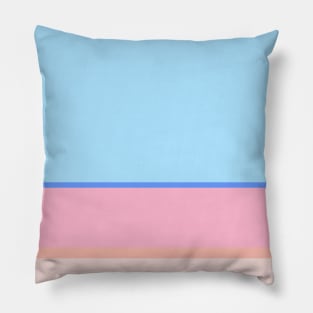 A pleasant pattern of Fresh Air, Cornflower Blue, Little Girl Pink, Very Light Pink and Pale Rose stripes. Pillow